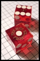 Dice : Dice - Casino Dice - The New Frontier Red Clear with Gold Logo - SK Collection buy Nov 2010